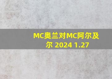 MC奥兰对MC阿尔及尔 2024 1.27